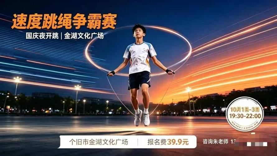 国庆速度跳绳争霸赛 皓申网络携手宣传推广大使，点燃全民运动热情